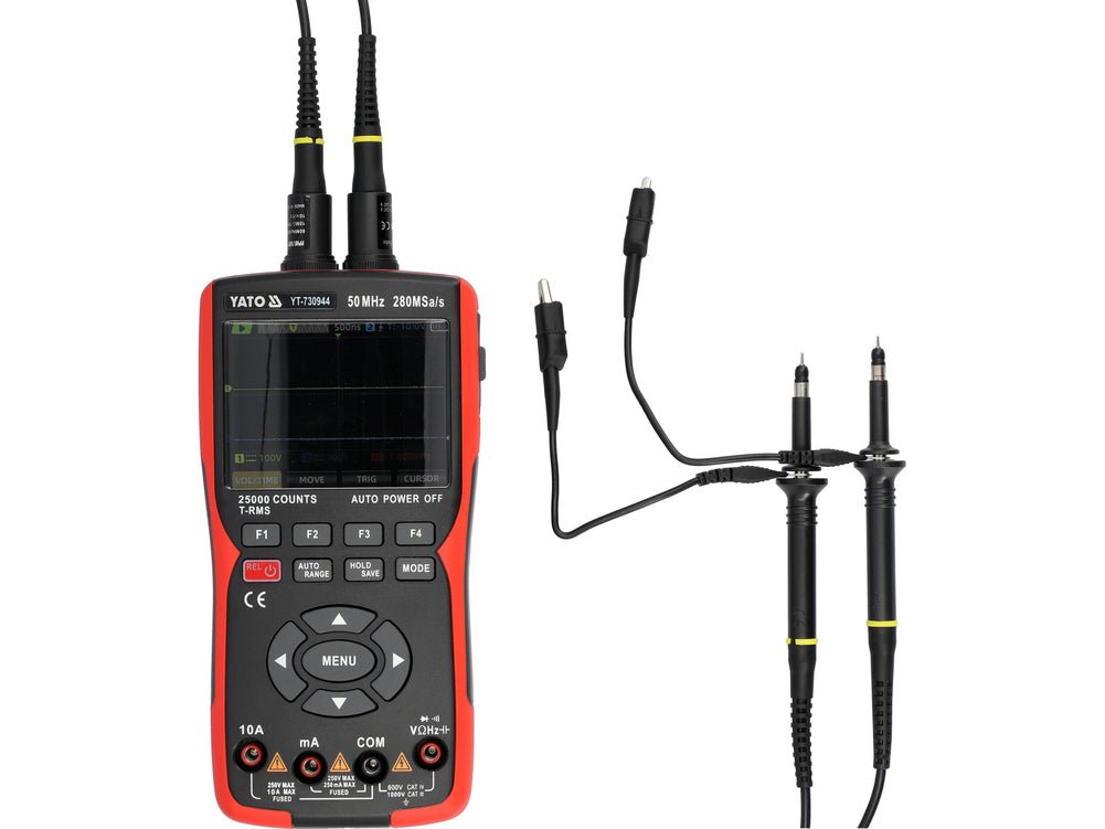 OSCILOSCOP&MULTIMETER DIGITAL 48MSA/A 50Mhz — YATO YT-730944 - SME IMPORT