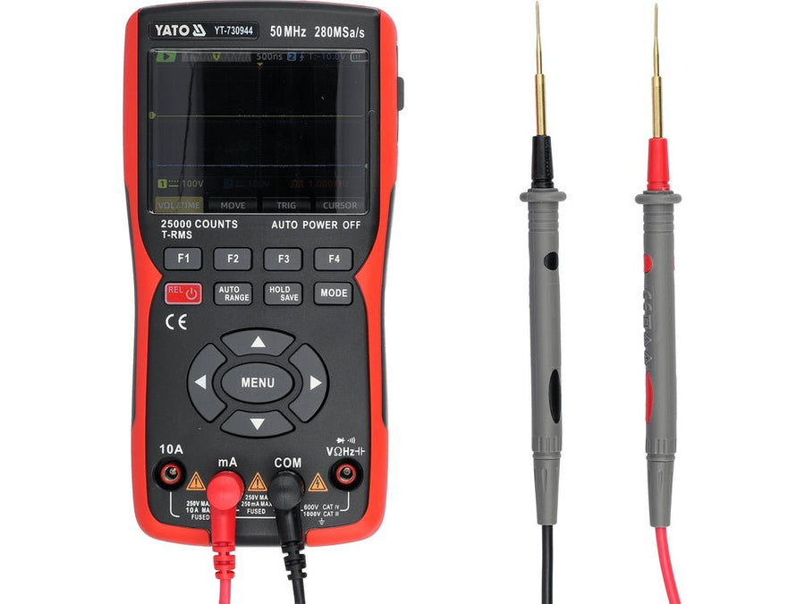 OSCILOSCOP&MULTIMETER DIGITAL 48MSA/A 50Mhz — YATO YT-730944 - SME IMPORT