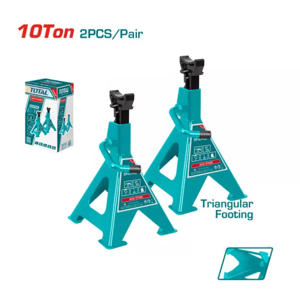 Paire de chandelles industrielles capacité 10 tonnes THJS1001 hauteur ajustable 455-705 mm pieds triangulaires - SME IMPORT