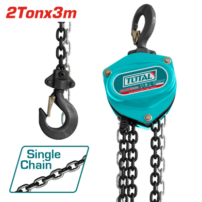 Palan à chaîne manuelle 2 tonnes hauteur 3 m chaîne simple ce conforme tcbk0202 - SME IMPORT