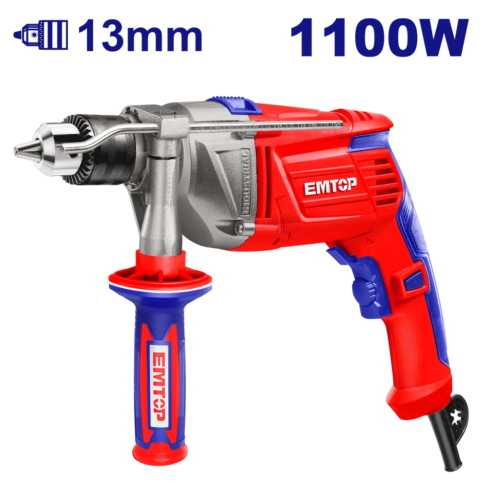 Perceuse á percussion 1100W 13MM EMTOP EMDL1101 - SME IMPORT