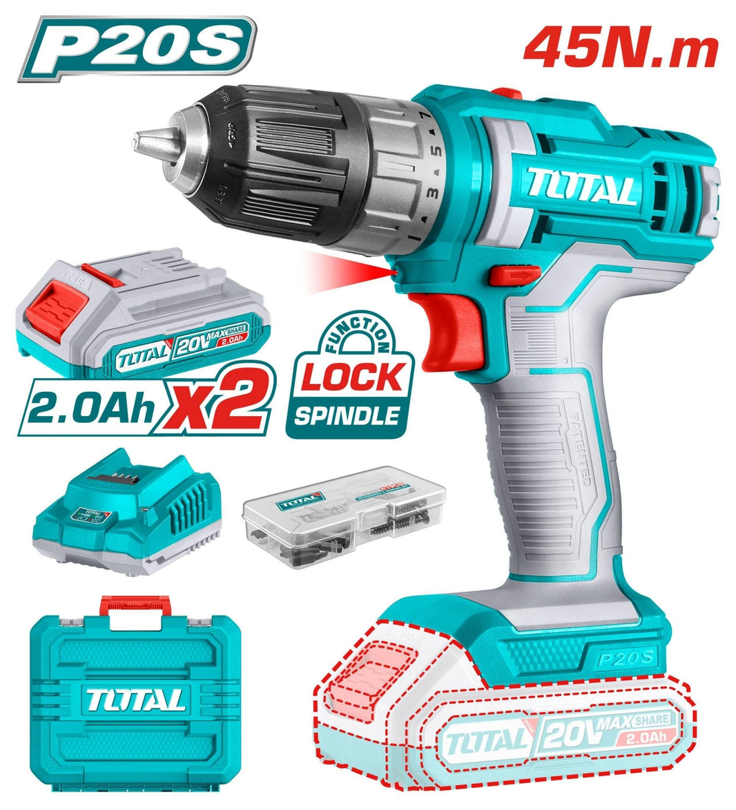 Perceuse Sans Fil 20V 0-400/1500 45Nm TDLI200528 Projets - SME IMPORT