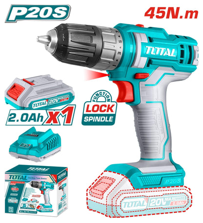 Perceuse sans fil 45Nm 20V TOTAL tunisie TDLI200518