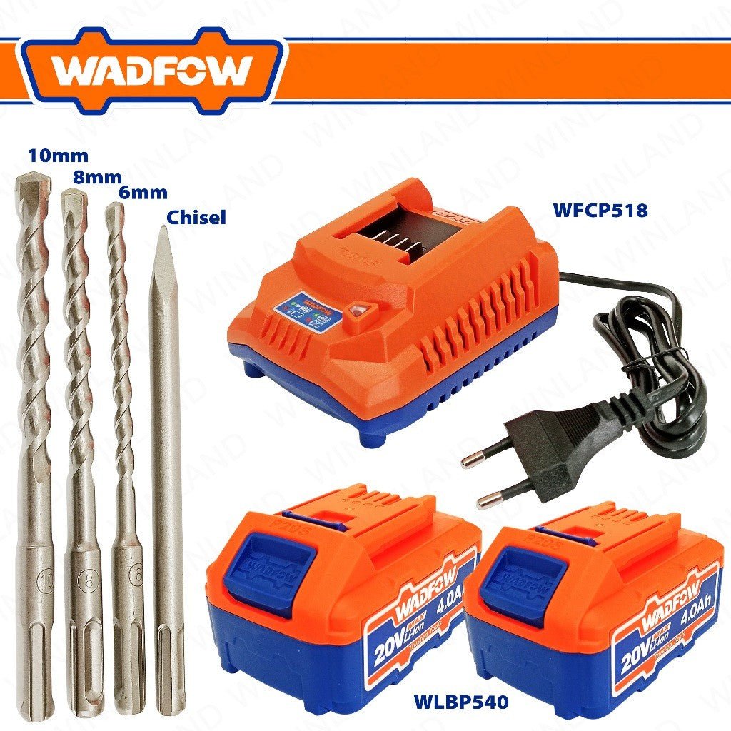 Perforateur 20v 22mm +4 acc WADFOW WLM15225 - SME IMPORT