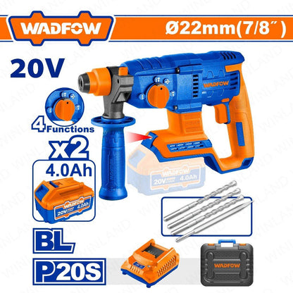 Perforateur 20v 22mm +4 acc WADFOW WLM15225 - SME IMPORT