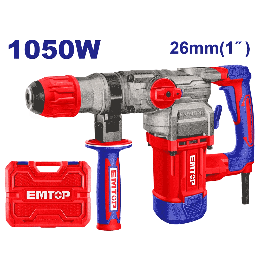 Perforateur sds+ 26MM 1050W +ac EMTOP ERHRP1052 - SME IMPORT