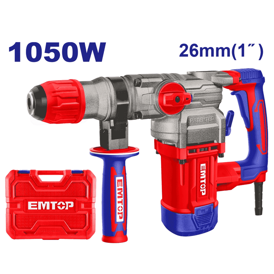 Perforateur sds+ 26MM 1050W +ac EMTOP ERHRP1052 - SME IMPORT