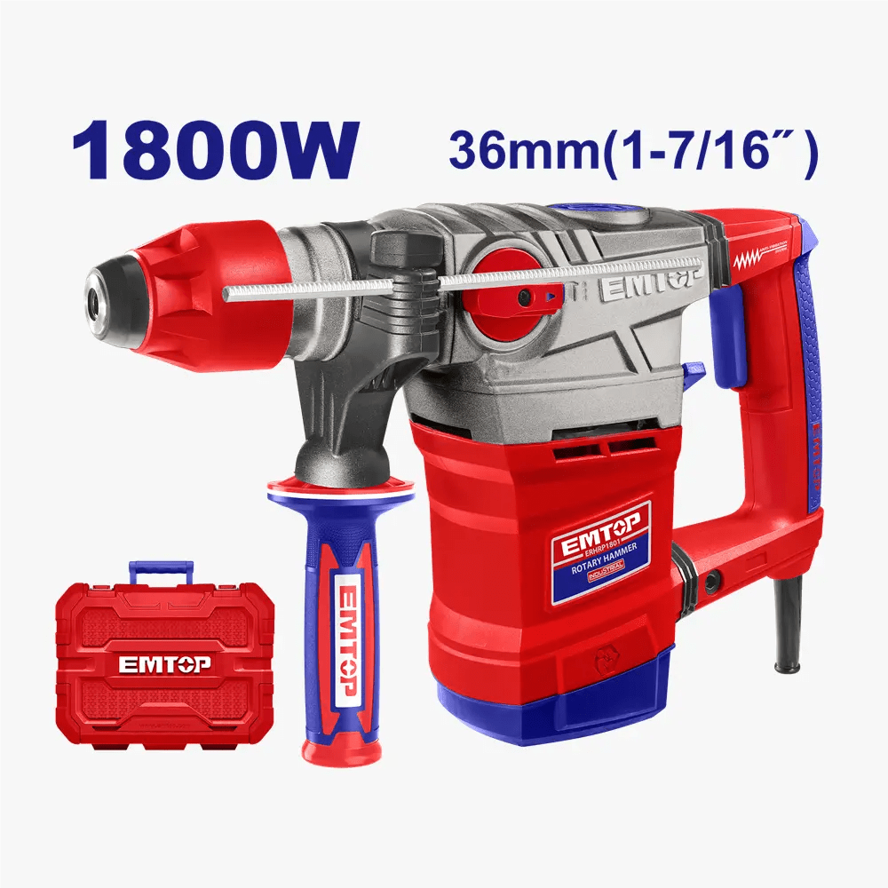 Perforateur sds+ 36MM 1800W EMTOP ERHRP1801 - SME IMPORT