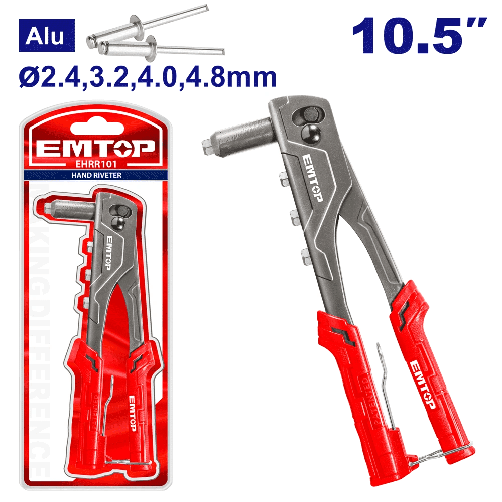 Pince á rivet 10.5″ 265MM 2.4-4.8MM EMTOP EHRR101 - SME IMPORT