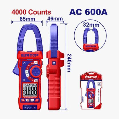 Pince ampèremétrique num- AC 600A EMTOP EDMR766001 - SME IMPORT