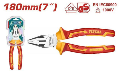 Pince mixte isolante 180 mm 1000 v pour travaux électriques TOTAL THTIP2171 - SME IMPORT
