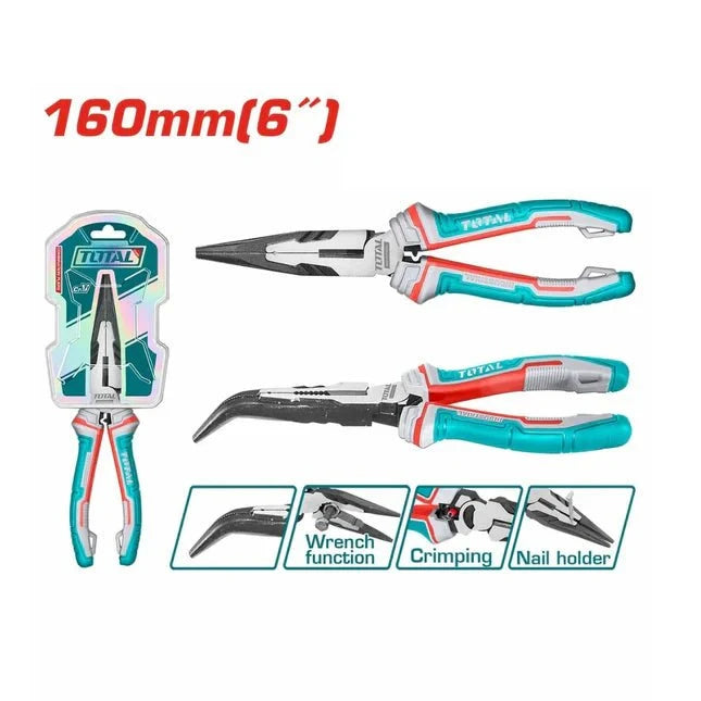 Pince multifonctions professionnelle 160 mm TOTAL droite courbée THT24616S