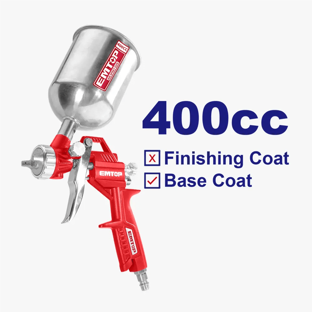 Pistolet de peinture 0.4L EMTOP EASG04001 - SME IMPORT