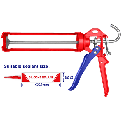 Pistolet pour silicone 230MMP-ALUM EMTOP ECGN01091 - SME IMPORT