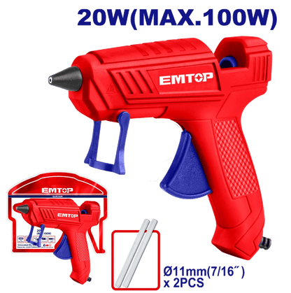 Pistolet silicon électrique 100W EMTOP EGGU1401 - SME IMPORT