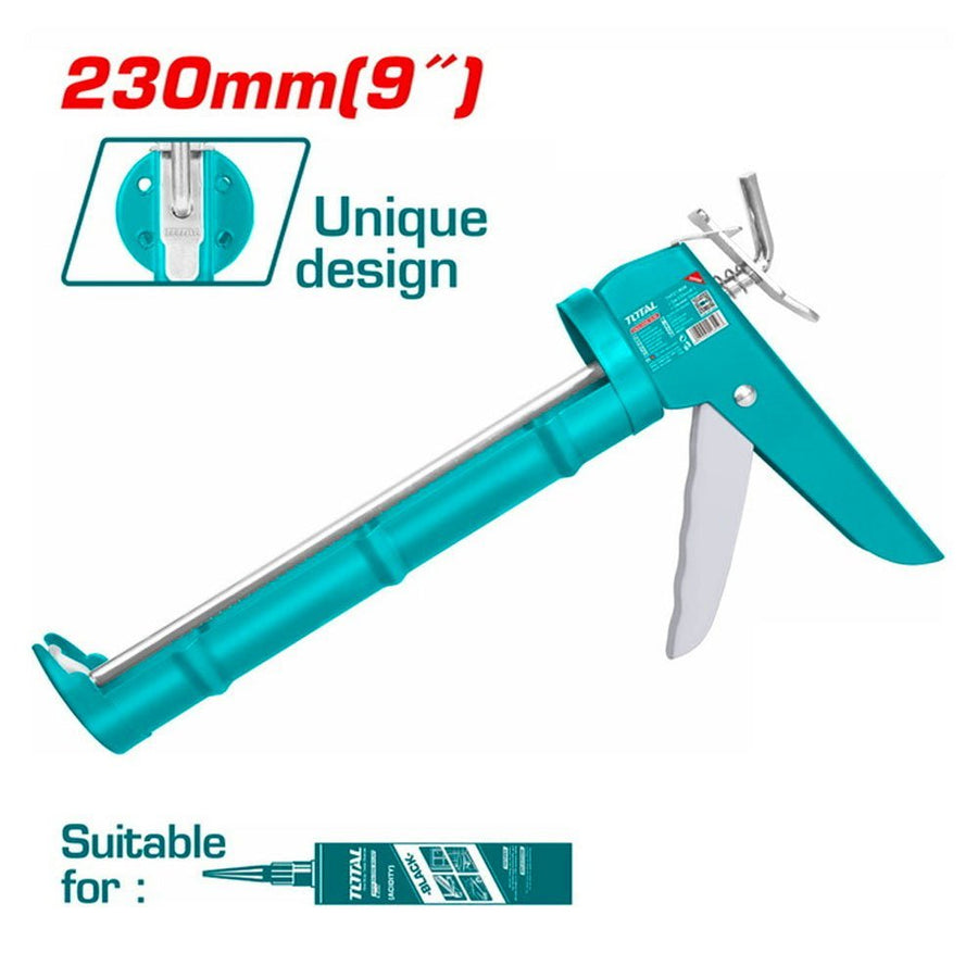 Pistolet silicone TOTAL 230 mm précision pro pour joints THT21809 - SME IMPORT