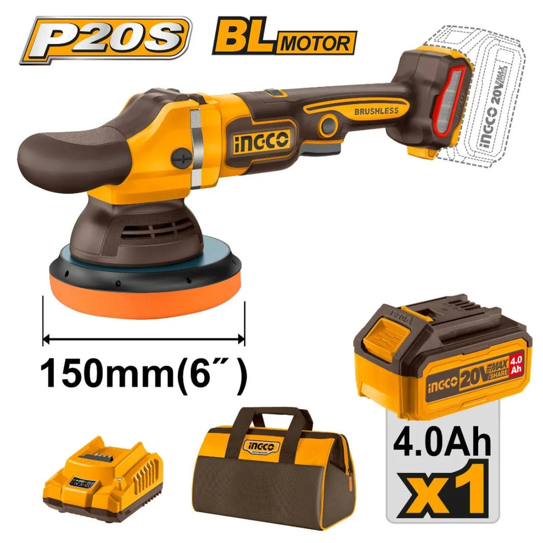 Polisseuse 20 V sans fil INGCO – APLI20151 | Finition professionnelle sans contraintes