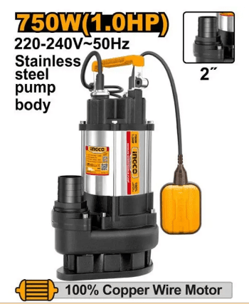 Pompe à vide cave Inox 1hp 750W INGCO SPDS7508 - SME IMPORT