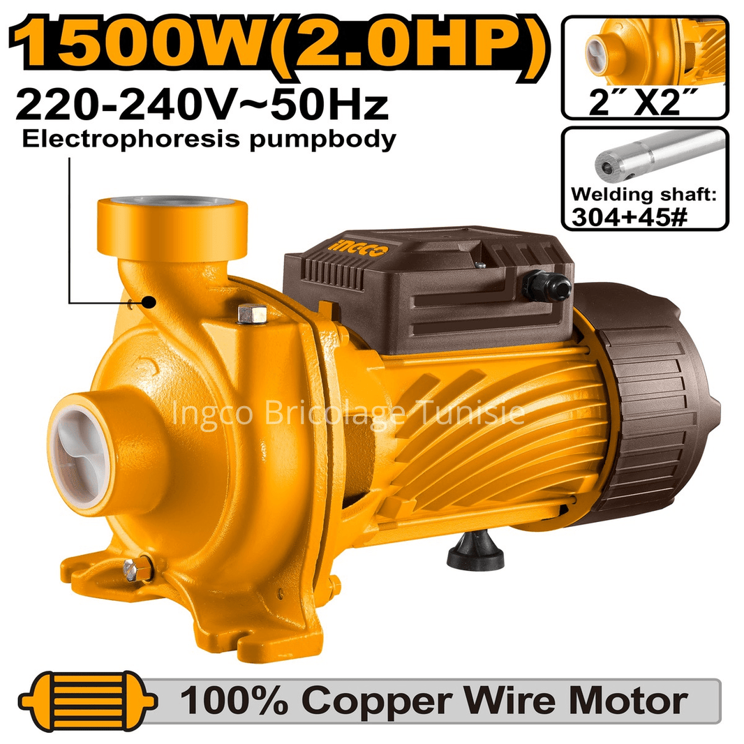 Pompe Centrifuge INGCO 1500W (2HP) MHF150068 - INGCO SME TUNISIE