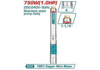 Pompe immergée 1 hp 220-240 v - TOTAL - TWP57501 - SME IMPORT