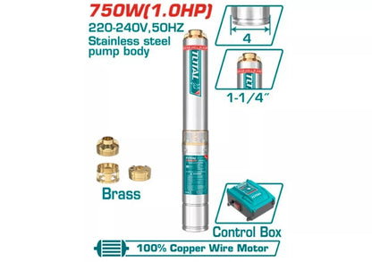 Pompe immergee 1CV 750W 4″ 220V TWP57506