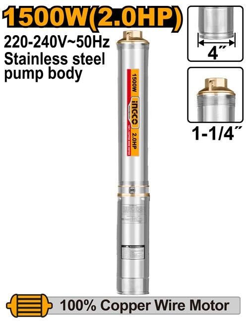 Pompe immergée 2 HP – 1500 W INGCO DWP150062 | Puissance et performance pour eau propre