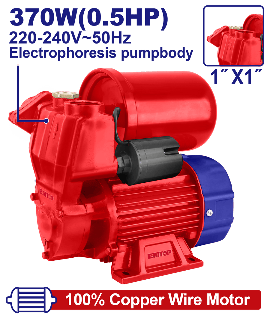 Pompe périphérique 0.5CV auto- EMTOP EWPPA03701 - SME IMPORT