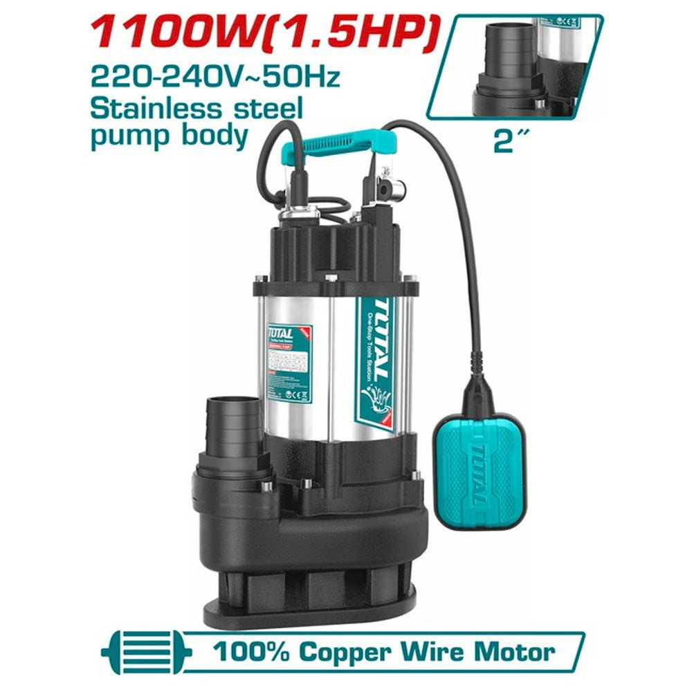Pompe Submersible 1100W- TOTAL TUNISIA Evacuation TWP7110016 - SME IMPORT