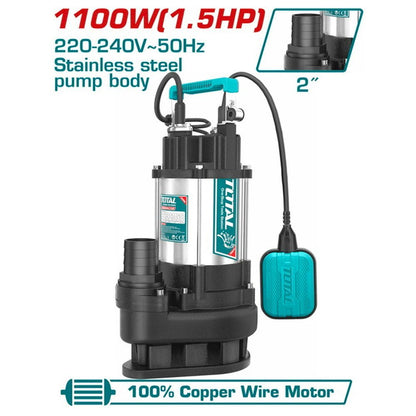 Pompe Submersible 1100W- TOTAL TUNISIA Evacuation TWP7110016 - SME IMPORT