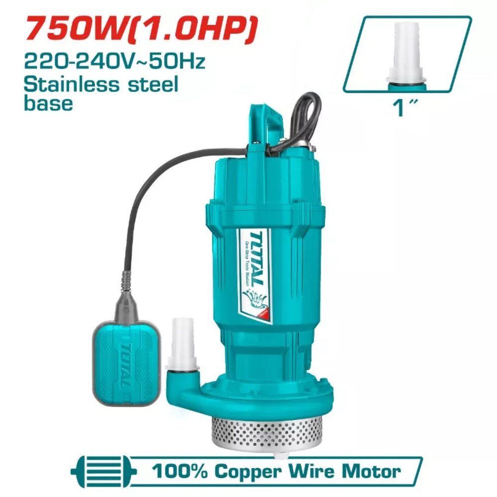 Pompe submersible 750W 1HP TOTAL 220-240V TWP67506 - SME IMPORT
