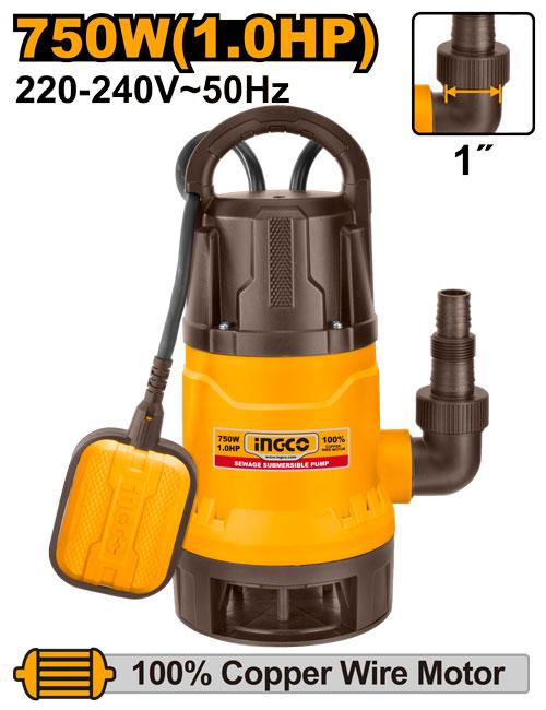 Pompe vide - cave 1 HP – 750 W INGCO SPD7508 | Évacuation efficace et fiable