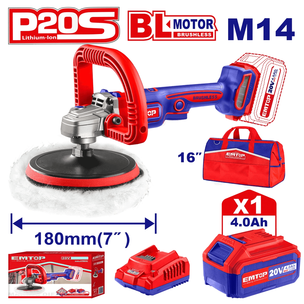 Ponceuse 180 2V 1B4 EMTOP ELAP20181 - SME IMPORT