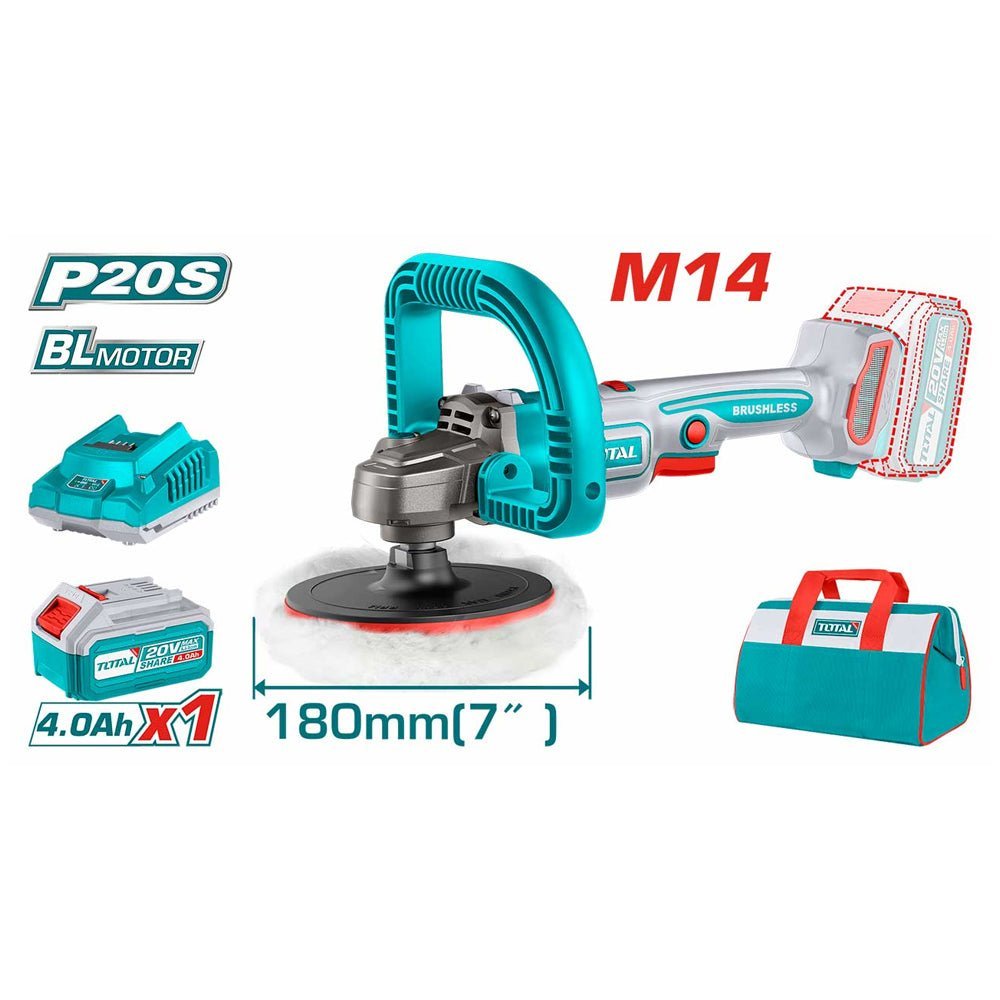 Ponceuse 20V 180mm - TOTAL polyvalente - TAPLI20181 - SME IMPORT