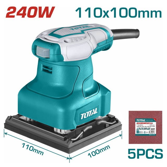 Ponceuse Finition 240W 110x100mm Total Bricolage TF2231106 - SME IMPORT