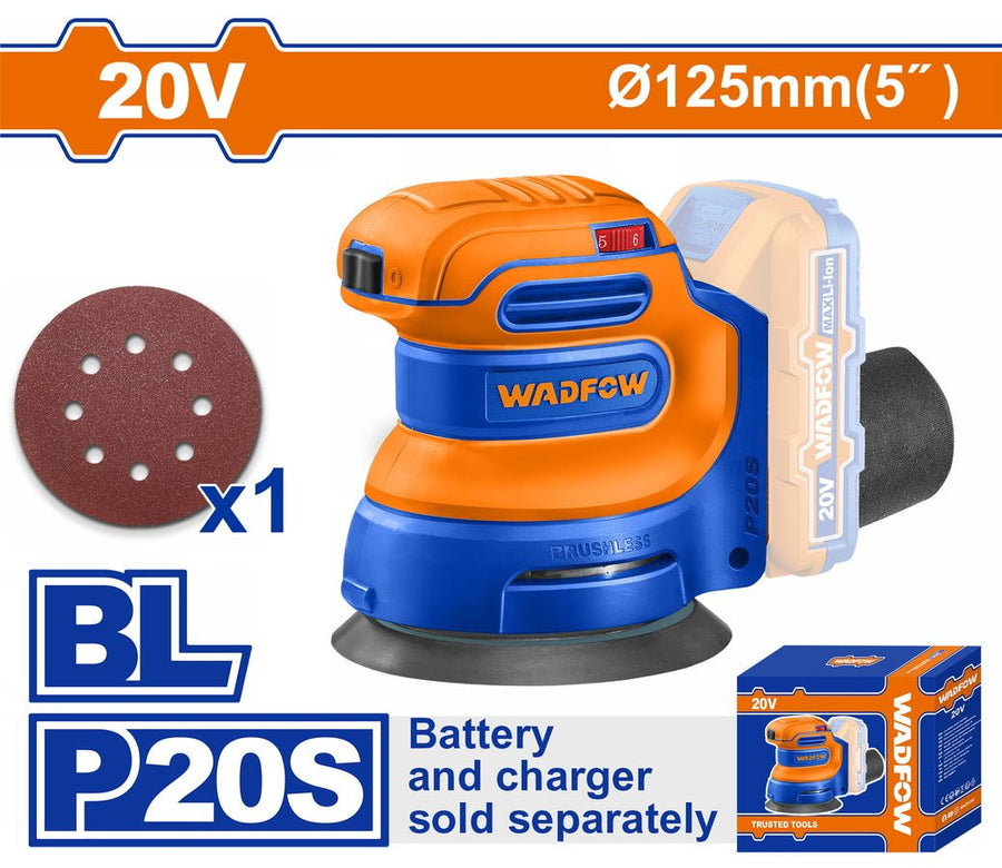 Ponceuse orbi 20v sans batt WADFOW WRAP5030 - SME IMPORT