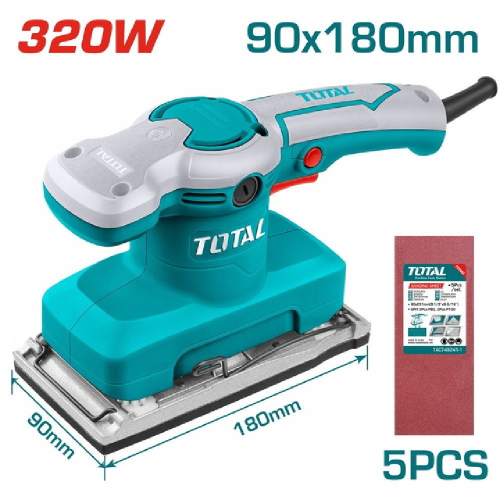 Ponceuse vibrante 320W 90x180-TOTAL Bois-TF1301836 - SME IMPORT