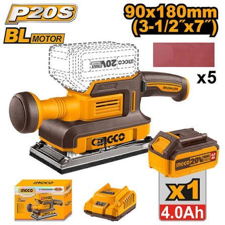Ponceuse Vibrante Brushless INGCO 20V CFSLI20311 - SME IMPORT