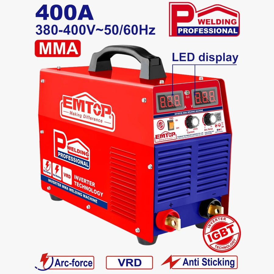 Poste à souder à onduleur 380 400A EMTOP EWDEM4081 - SME IMPORT