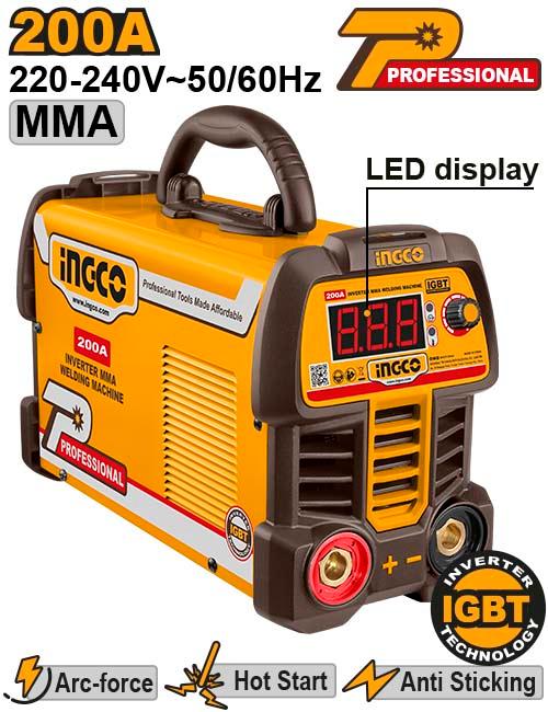 Poste à souder MMA 200 A INGCO ING-MMA20069 - SME IMPORT