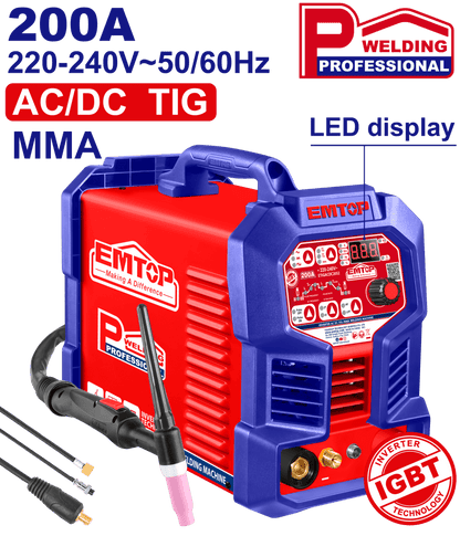 Poste à souder tig/mma acdc EMTOP ETIGACDC2052 - SME IMPORT