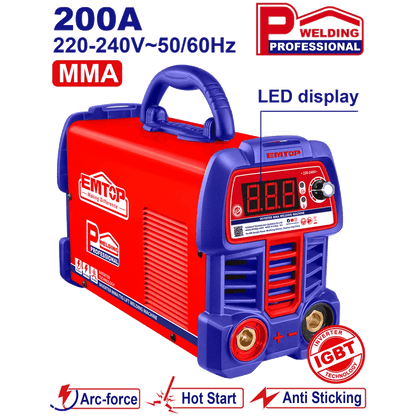 Poste de soudage mma 200A pro+ac EMTOP EWDEM2061 - SME IMPORT