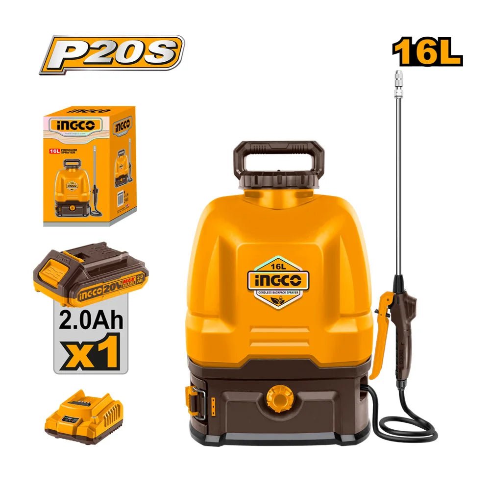 Pulvérisateur à batterie INGCO CSPLI20162 – 20V, 16 L - SME IMPORT