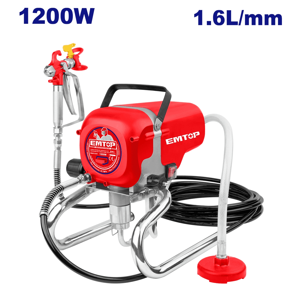 Pulvérisateur airless 1200W 1.6l/MM EMTOP EMAY1A10 - SME IMPORT