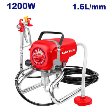 Pulvérisateur airless 1200W 1.6l/MM EMTOP EMAY1A10 - SME IMPORT