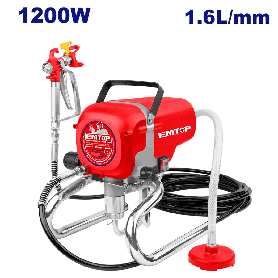 Pulvérisateur airless 1200W 1.6l/MM EMTOP EMAY1A10 - SME IMPORT