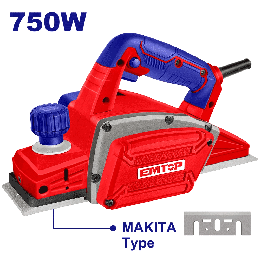 Rabot á bois 750W EMTOP EECR0751 - SME IMPORT