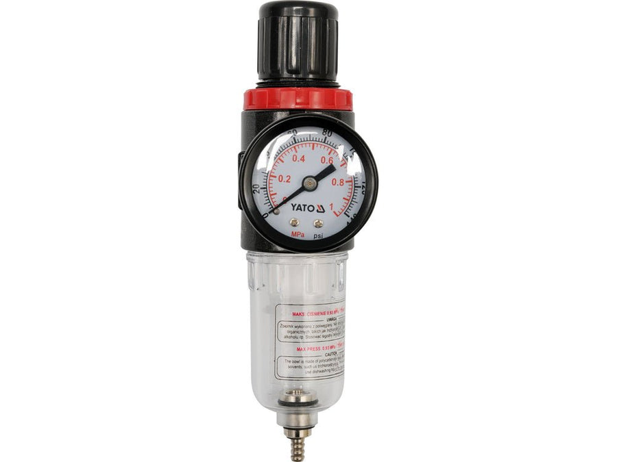 REGULATEUR D'AIR AVEC MANOMETRE ET FILTRE 1/4" — YATO YT-2382 - SME IMPORT