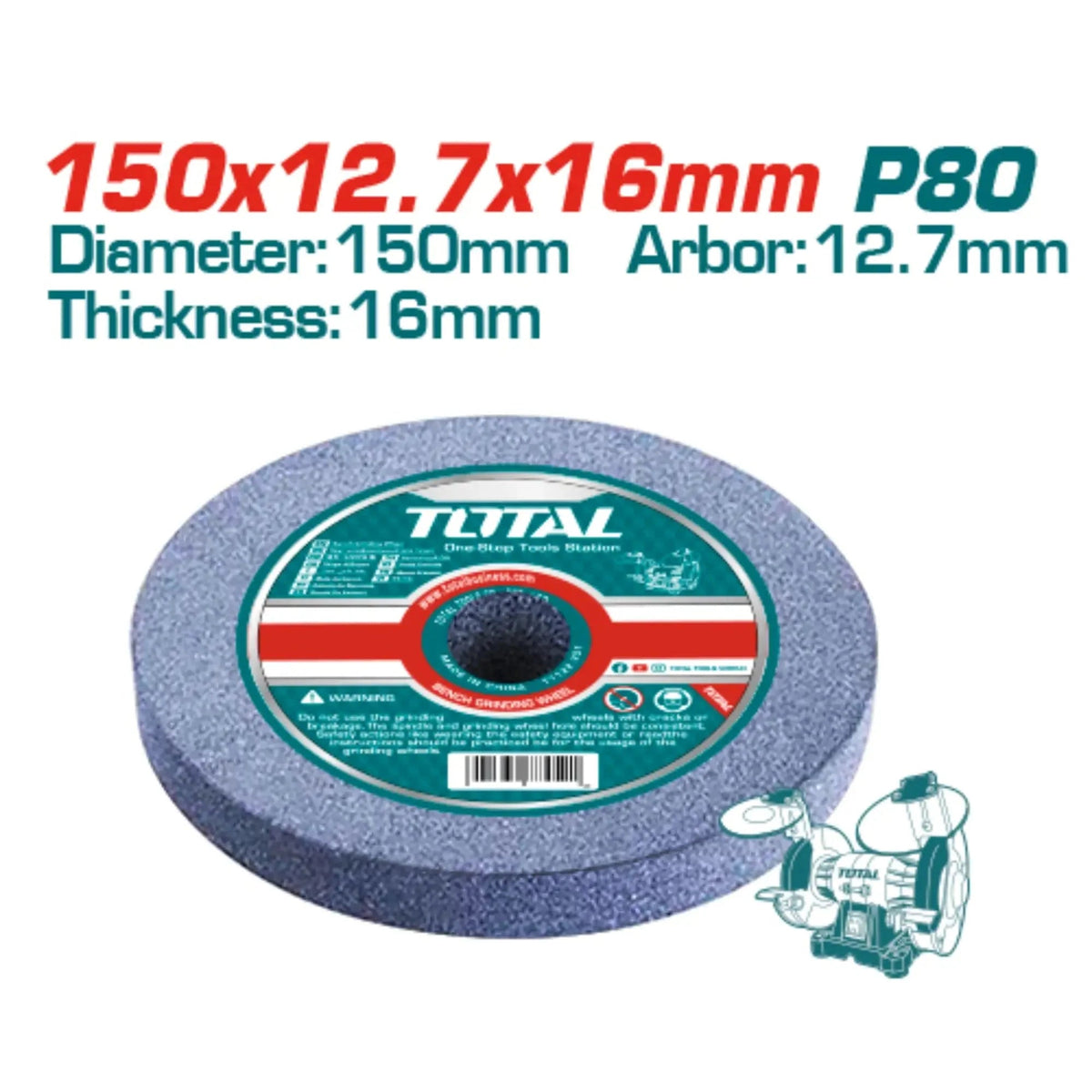 Roue a meuler D150 P80 TAC1506024 - SME IMPORT