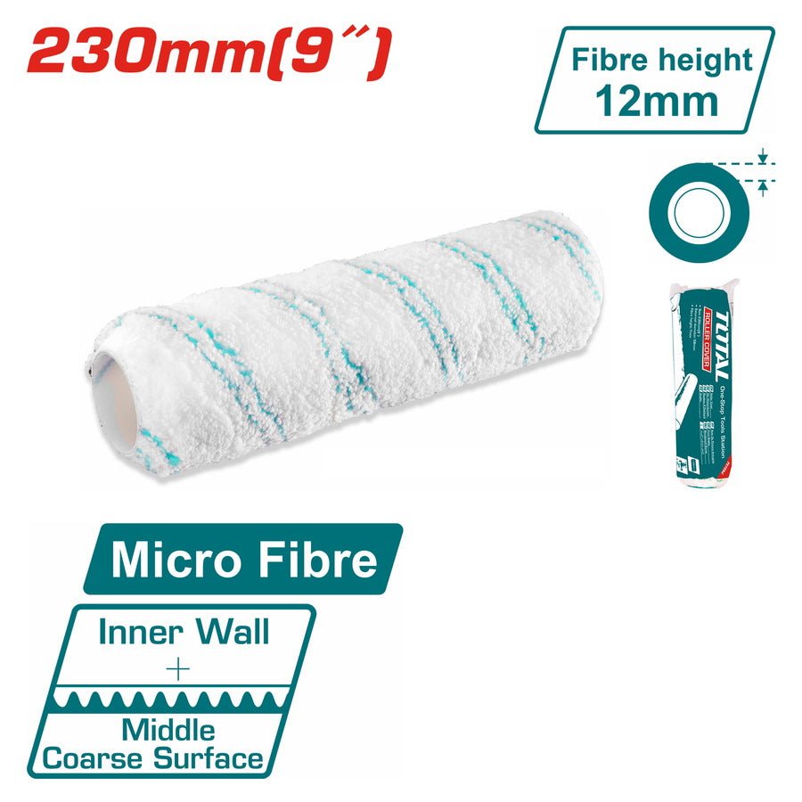 Rouleau microfibre 230 mm sans manche pour murs et plafonds THT85951 - SME IMPORT