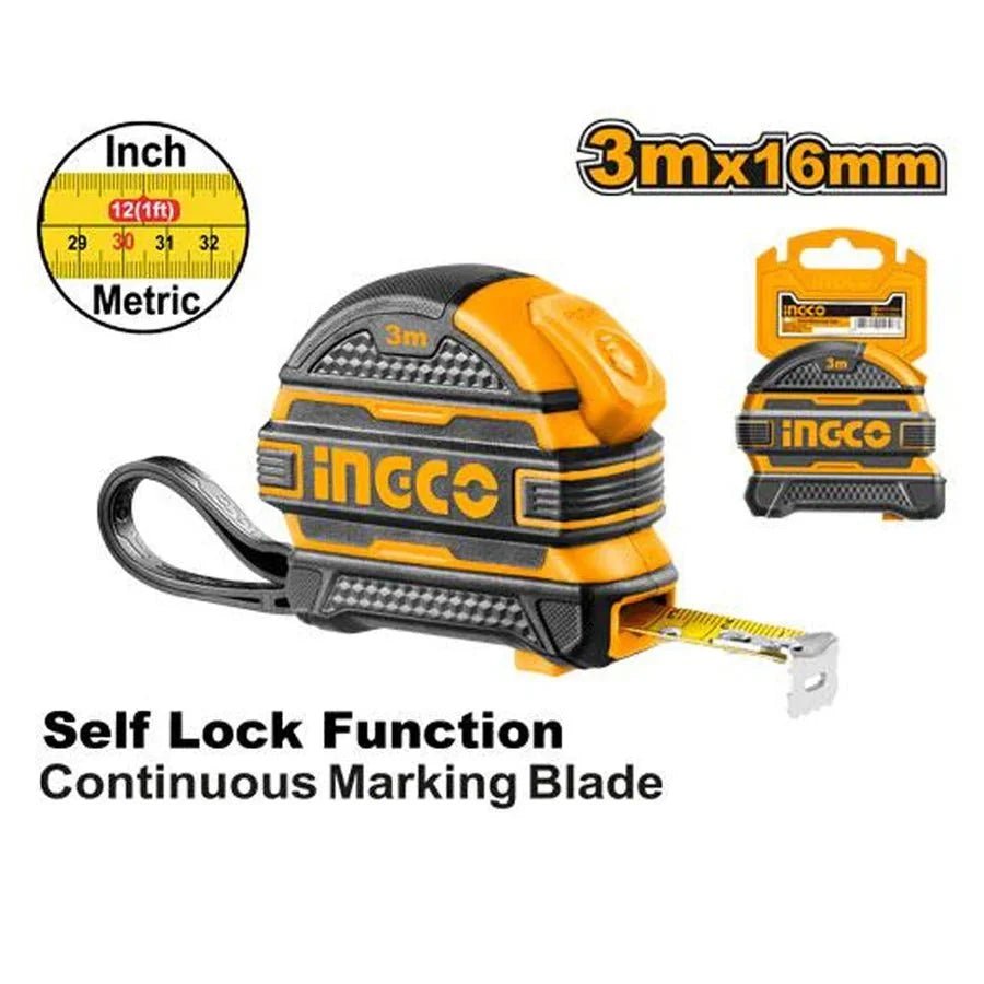 Ruban à mesurer en acier 3 m INGCO HSMT08316 - SME IMPORT